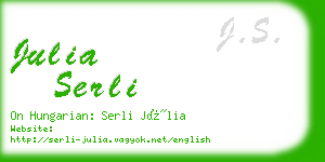 julia serli business card